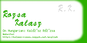 rozsa kalasz business card